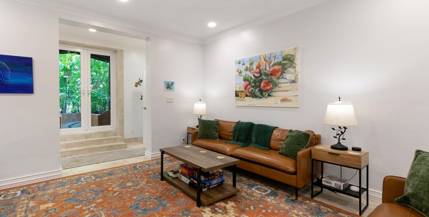 Living Room &mdash; French Doors