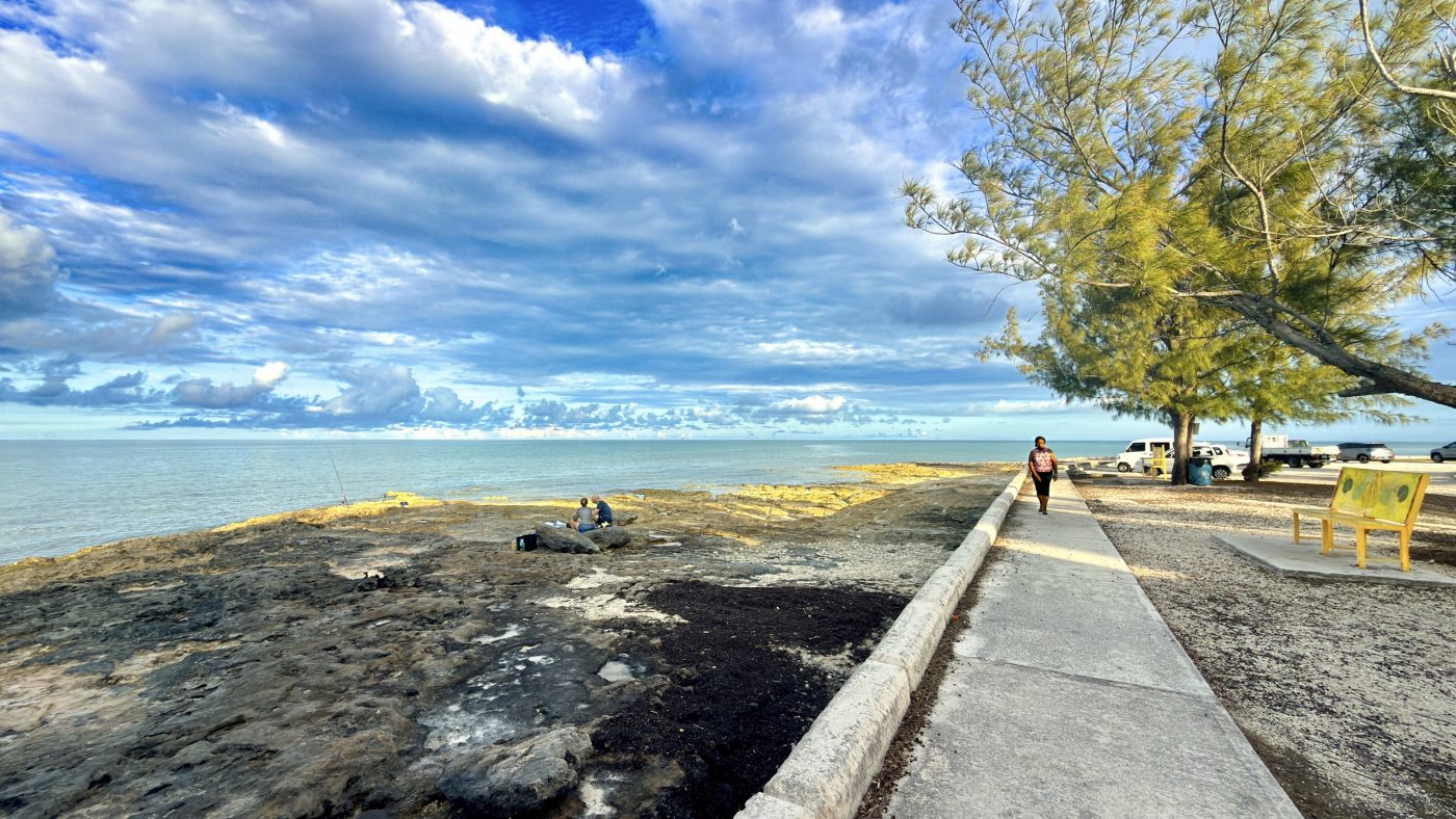 Morning on the Walkway &mdash; Fishermen and the Atlantic